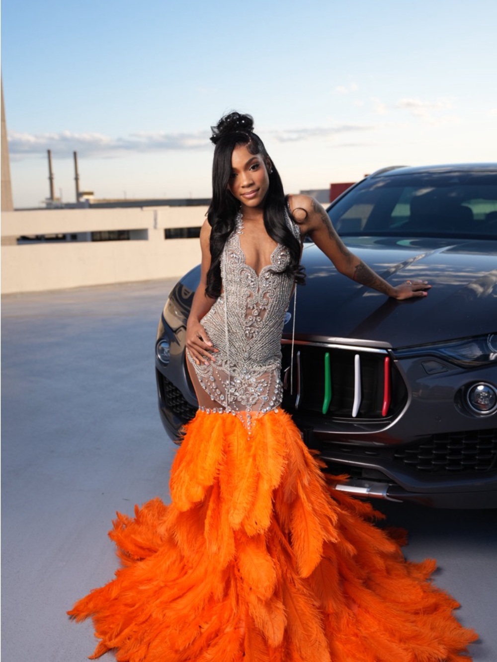 Stunning Custom Prom Dress- Like New